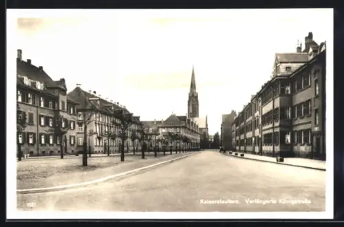 AK Kaiserslautern, Verlängerte Königstrasse mit Kirche