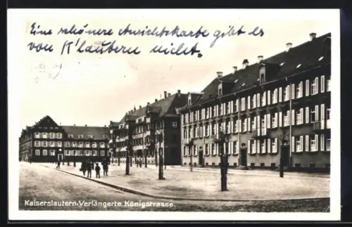 AK Kaiserslautern, Verlängerte Königstrasse mit Wohnhäusern