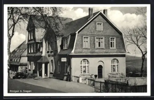 AK Rödgen b. Siegen, Hotel Café Haus Stangier, Bes. Ernst Stangier