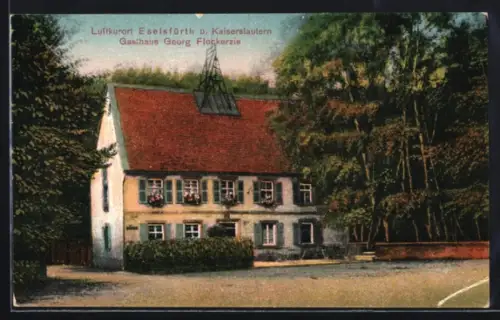 AK Eselsfürth, Ansicht vom Gasthaus Georg Flockerzie