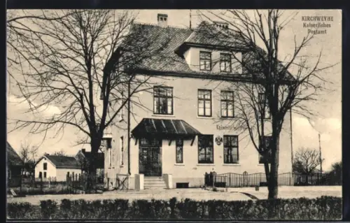 AK Kirchweyhe, Kaiserliches Postamt, Blick zum Eingang