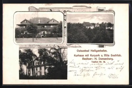 AK Heiligenhafen, Hotel Kurhaus mit Villa Seeblick
