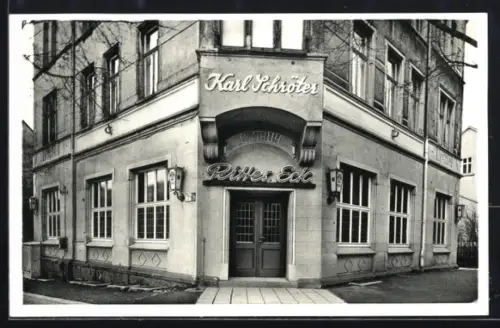 AK Lüdenscheid, Gaststätte Ritter-Eck von Karl Schröter in der Ludwigstrasse 1