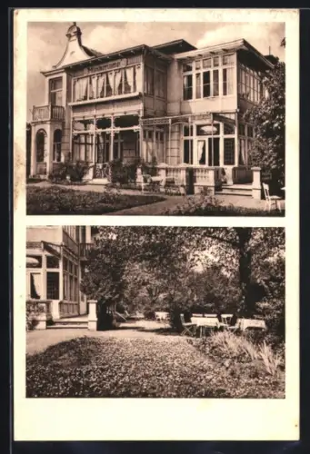 AK Travemünde, Hotel Miramare in der Strasse Kaiser-Allee 31