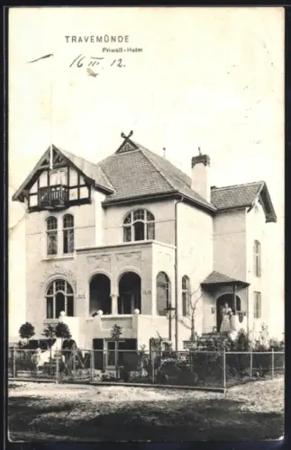 AK Travemünde, Partie am Hotel Priwall-Heim
