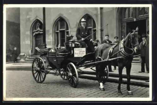 AK Frankfurt, Letzte Pferde-Droschke 1930