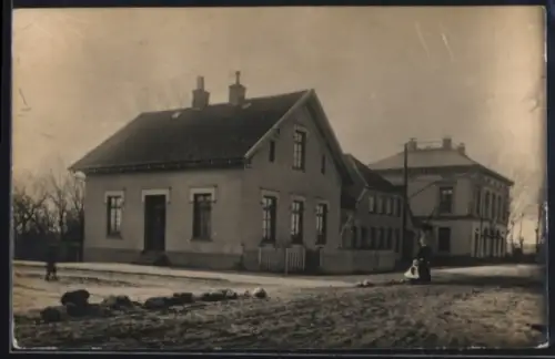 Foto-AK Varel, Strassenpartie Vareler Hafen