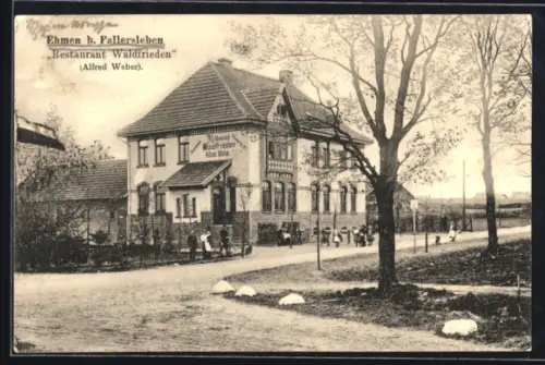 AK Ehmen b. Fallersleben, Restaurant Waldfrieden, Bes. Alfred Weber
