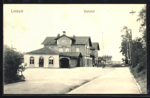AK Limbach, Strassenpartie am Bahnhof