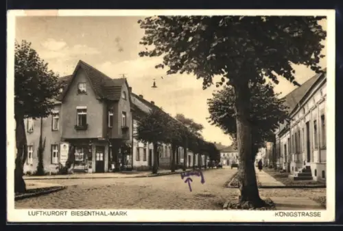AK Biesenthal /Mark, Blick in die Königstrasse