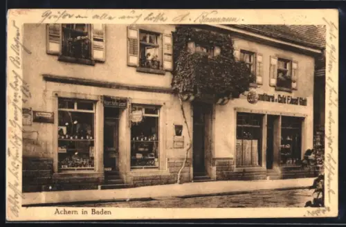 AK Achern in Baden, Cafe Josef Glatt