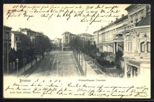 AK Bremen, Strasse Schwachhauser Chaussee