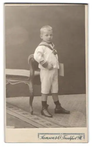 Fotografie Samson & Co., Frankfurt am Main, Zeil 46, Junge im Matrosenanzug