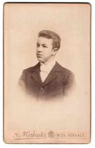 Fotografie A. Markreiter, Wien, Kirchengasse 59, Porträt eines jungen Mannes