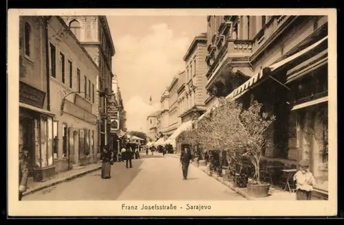 AK Sarajevo, Partie in der Franz Josefsstrasse