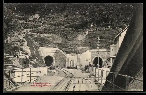 AK Sarajevo, Abzweigung bei der Einmündung des Lim