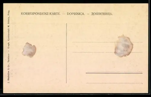 AK Sarajewo, Panorama mit Rathaus