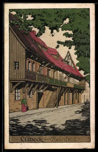 Steindruck-AK Lübeck, Partie in Reinfeld