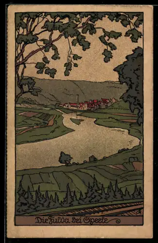 Steindruck-AK Speele, Fuldapartie