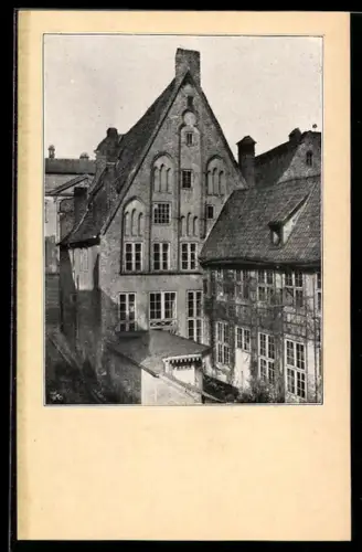 AK Lübeck, Löwenapotheke, Rückansicht