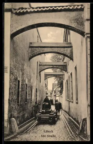 AK Lübeck, Blick in die alte Gasse