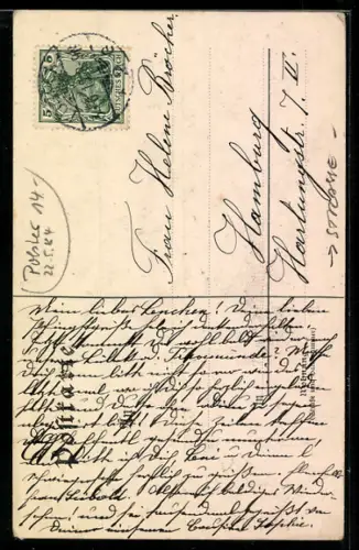 AK Lübeck, Strasse Parade mit Rathaus und Kirche