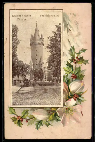 Passepartout-AK Frankfurt a. M., Eschenheimer Turm