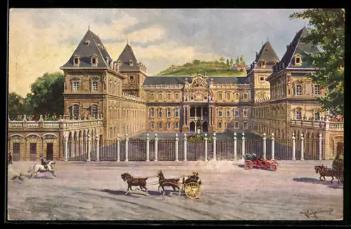 Künstler-AK Torino, Castello del Valentino