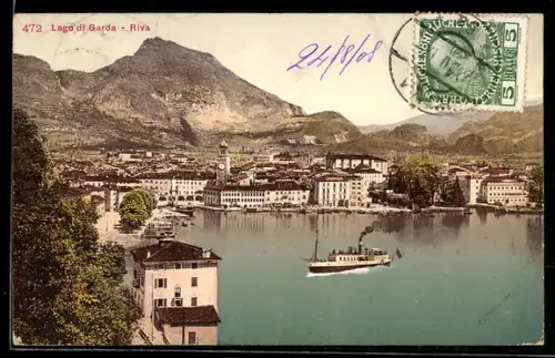 AK Riva del Garda, Blick auf den Ort