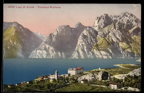AK Torbole /Lago di Garda, Teilansicht mit Rochetta