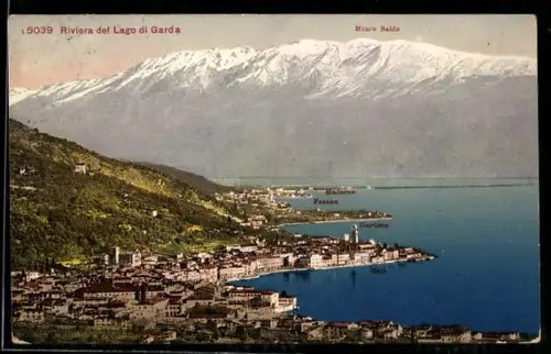 AK Riviera del Lago di Garda, Veduta generale, Monte Baldo
