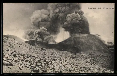 AK Taormina, Etna in Eruzione, Ausbruch des Vulkans Ätna