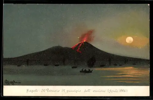 AK Napoli, Il Vesuvio Il principio dell` eruzione, Vulkan
