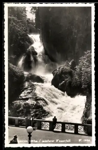 AK Badgastein, Mittlerer Wasserfall aus der Vogelschau