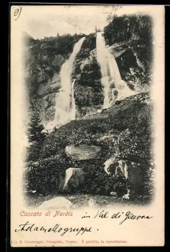 AK Cascata di Nardis, Blick auf den Wasserfall