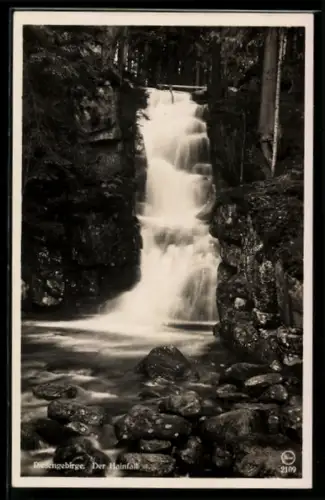 AK Hain /Riesengebirge, Hainfall, von unten gesehen