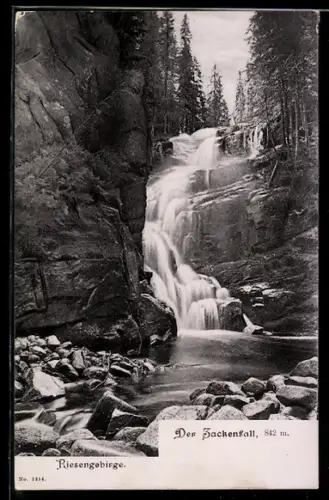 AK Zackenfall /Riesengebirge, Wasserfall