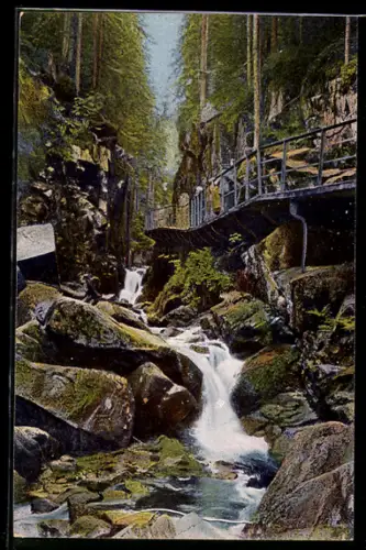 AK Zackelklamm /Riesengebirge, Wasserfall