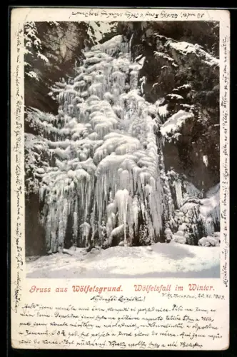 AK Wölfelsgrund, Wölfelsfall im Winter