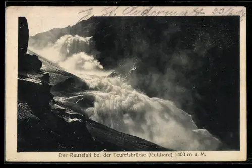 AK Der Reussfall bei der Teufelsbrücke