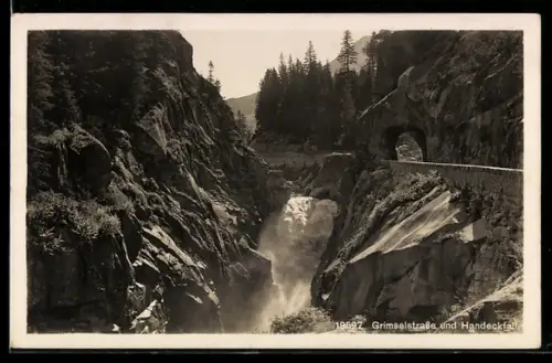 AK Grimselstrasse und Handeckfall, Wasserfall