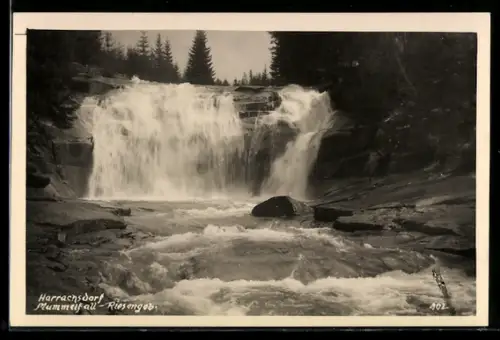 AK Harrachsdorf /Riesengeb., Mummelfall Wasserfallbecken