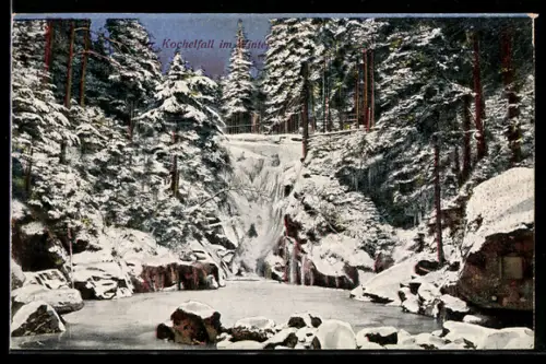 AK Kochelfallbecken im Winter