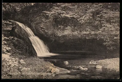 AK Grellingen, Kessiloch Wasserfall, Wasserfallbecken