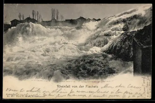AK Schaffhausen, Rheinfall von der Fischetz