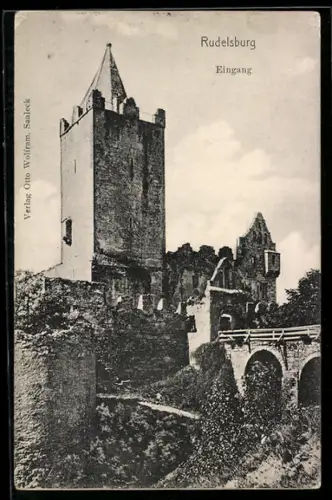 AK Eingang der Rudelsburg