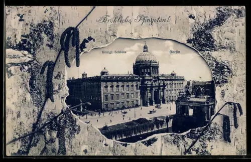 AK Berlin, Vogelschau auf das königliche Schloss