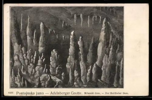 Künstler-AK Adelsberger Grotte, Der Mailänder Dom