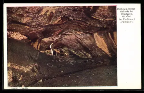 AK Dachstein-Rieseneishöhle, Im Flusstunnel Plimisoel