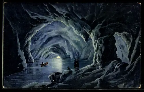 Künstler-AK Capri, Grotta Azzurra